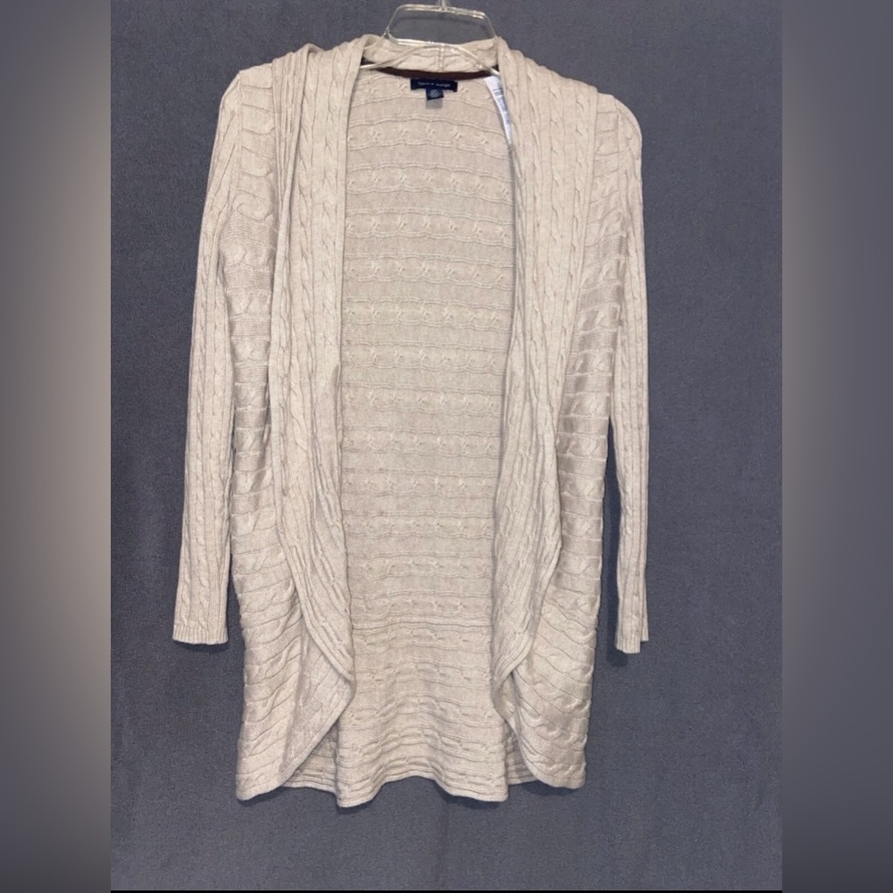 Tommy Hilfiger Cream Cable Knit Cardigan